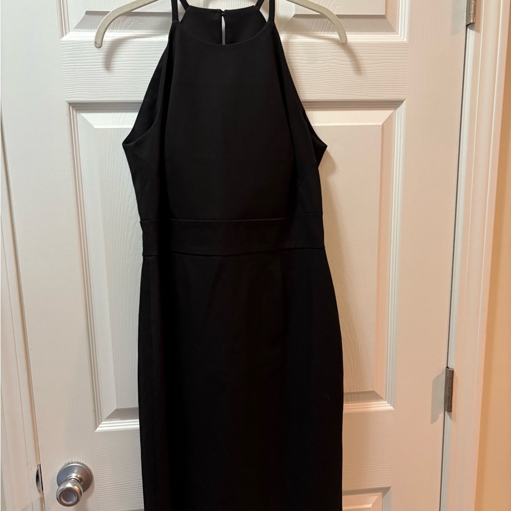 Elegant Black Halter Dress